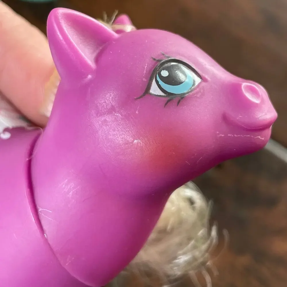 My Little Pony Baby Beachy Keen w/ Playpen & Duck Comb Vtg Mail In G1 MLP READ